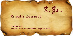 Krauth Zsanett névjegykártya
