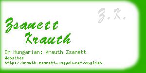 zsanett krauth business card